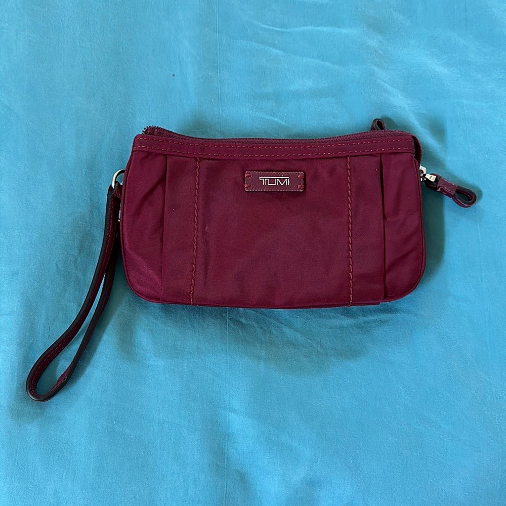 Tumi three compartment wristlet